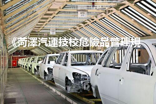 《菏澤汽運技校危險品管理規(guī)程》：安全行車，從管理開始！